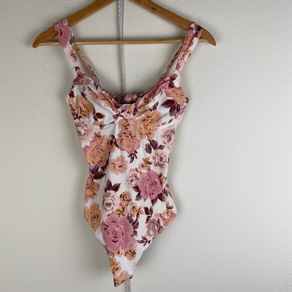 Maaji Afrodita Danish Classic One Piece Size Medium Pink White Brown Burgundy - Picture 5 of 14